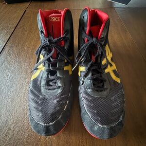 ASICS Black and Red Wrestling Footwear, men’s  size 14